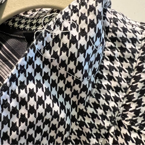 Puff sleeve houndstooth button up shirt - Picture 8 of 10